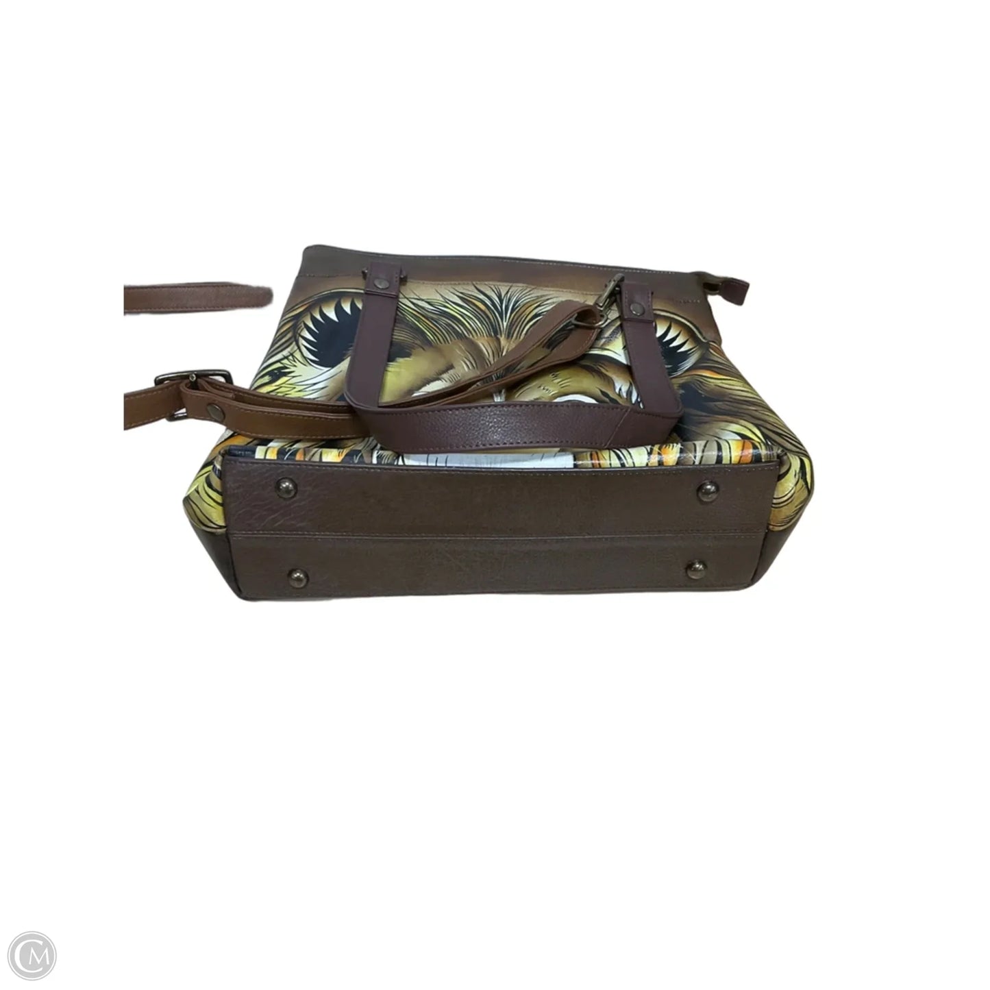 Handbag Leather By Anuschka, Size: Medium