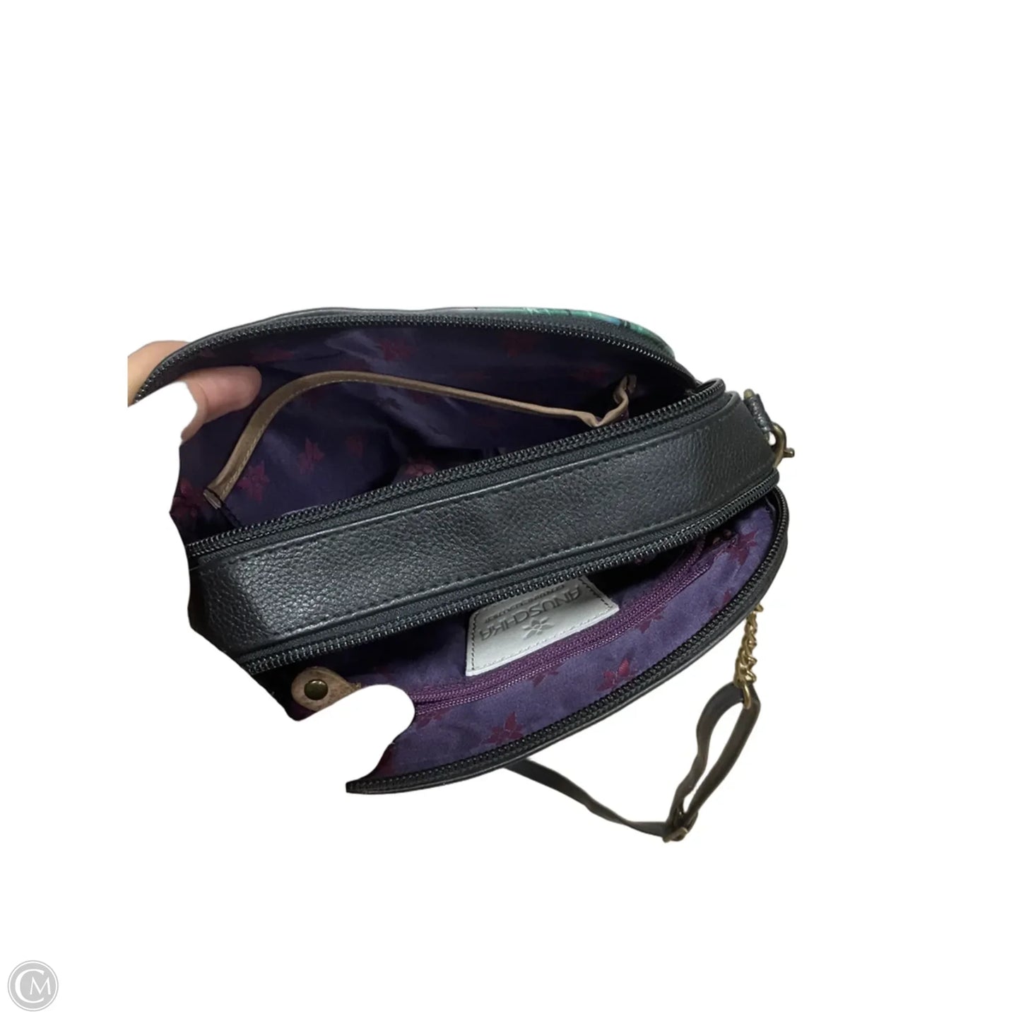 Handbag Leather By Anuschka, Size: Small