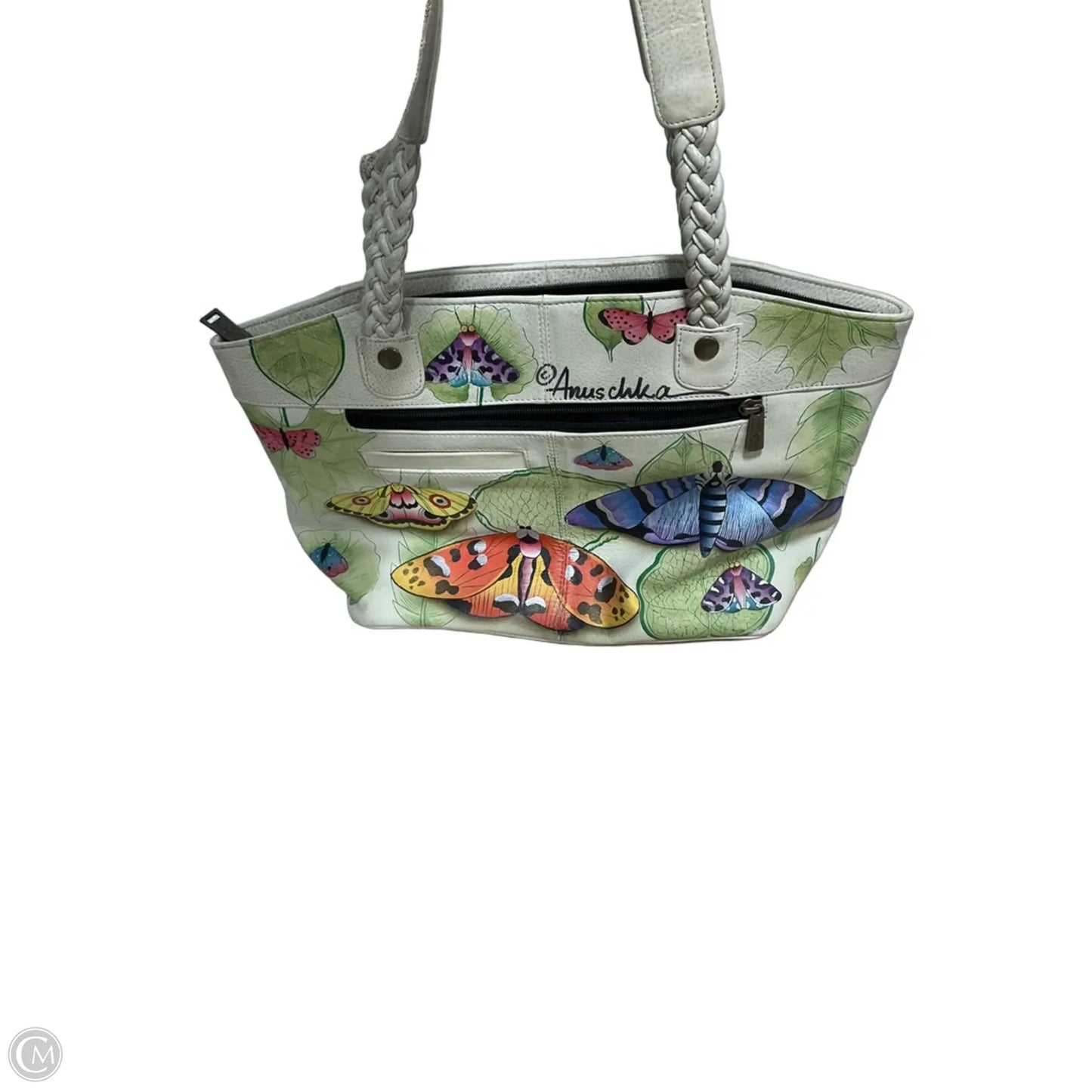 Handbag Leather By Anuschka, Size: Large