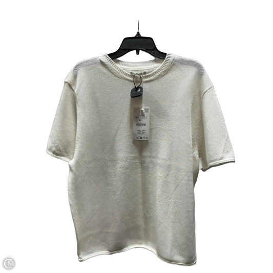 Top Short Sleeve By Zara In White, Size: M