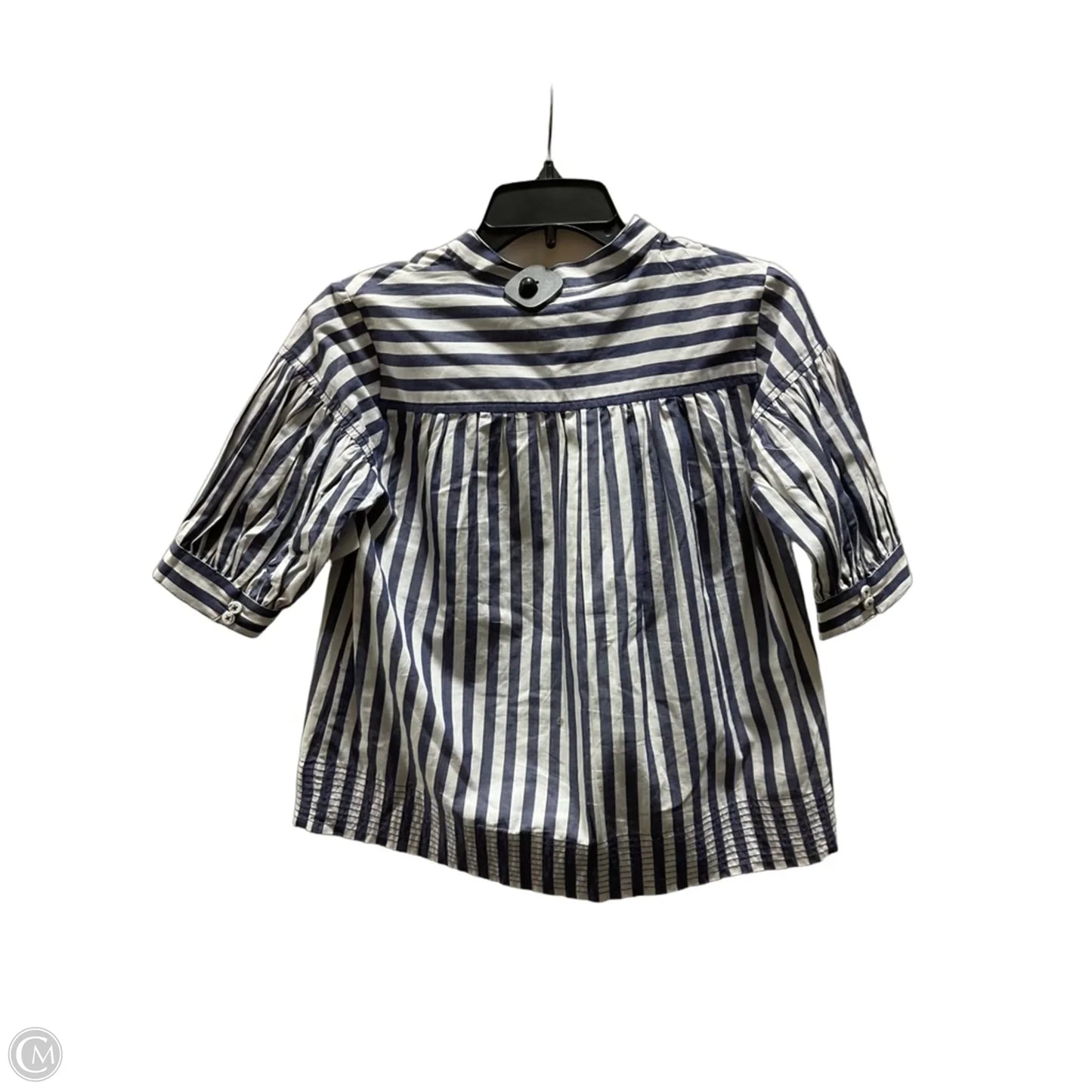 Top Short Sleeve By Anthropologie In Striped Pattern, Size: Xxs