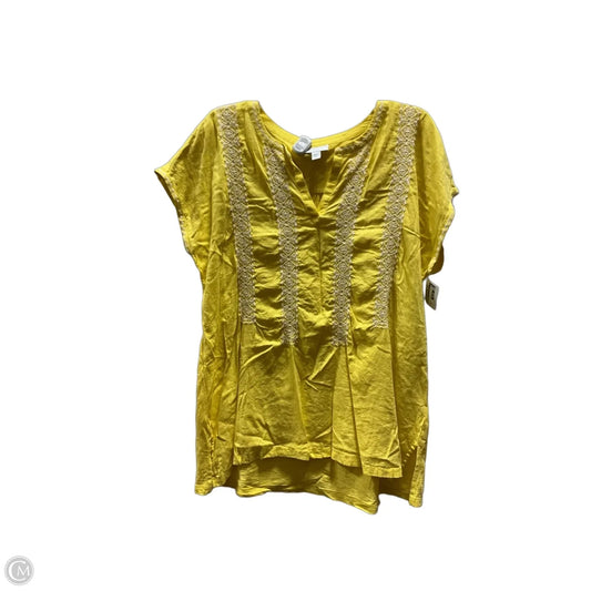 Top Sleeveless By J. Jill In Yellow, Size: Xl