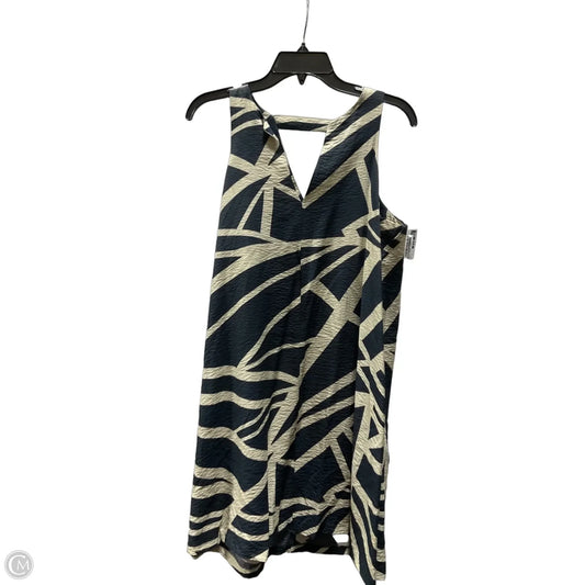Dress Casual Midi By Banana Republic In Blue & Cream, Size: M