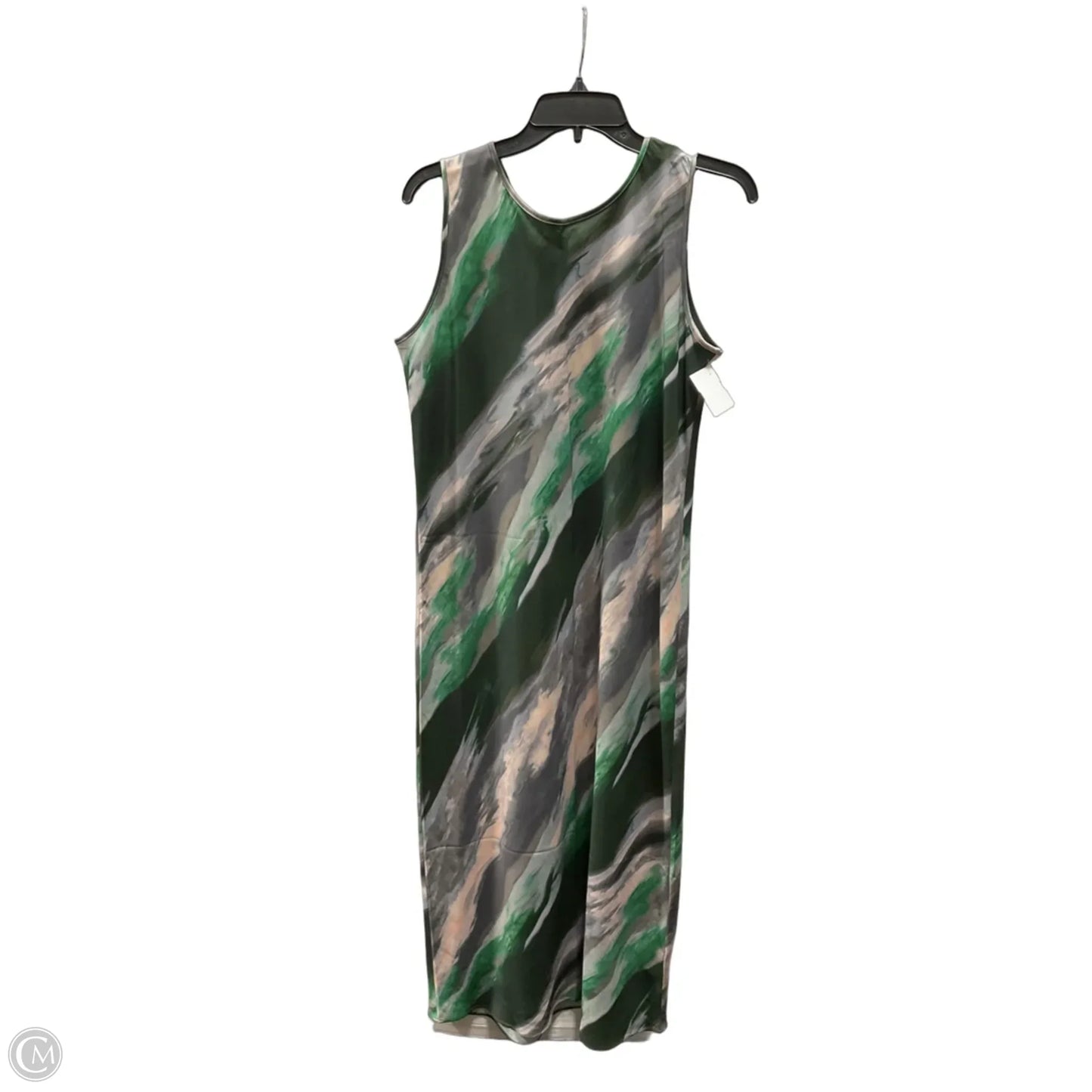 Dress Casual Maxi By Banana Republic In Green & Pink, Size: M