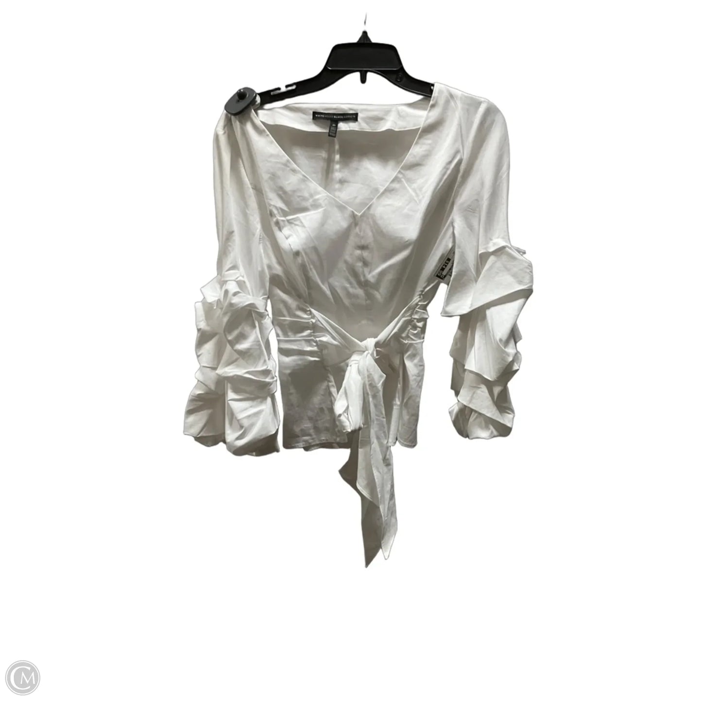 Top 3/4 Sleeve By White House Black Market In White, Size: 10