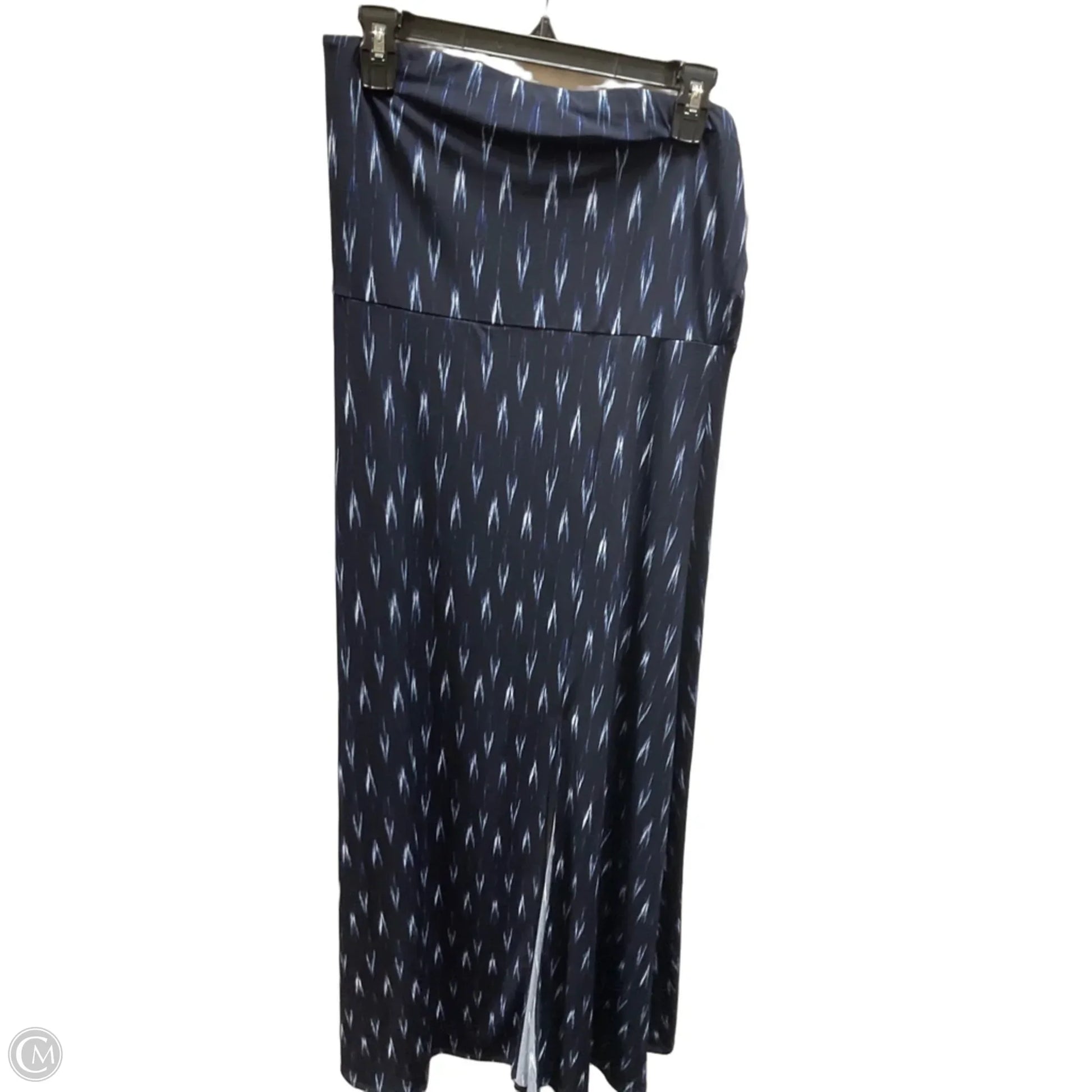 Dress Casual Maxi By Banana Republic In Blue & Cream, Size: L