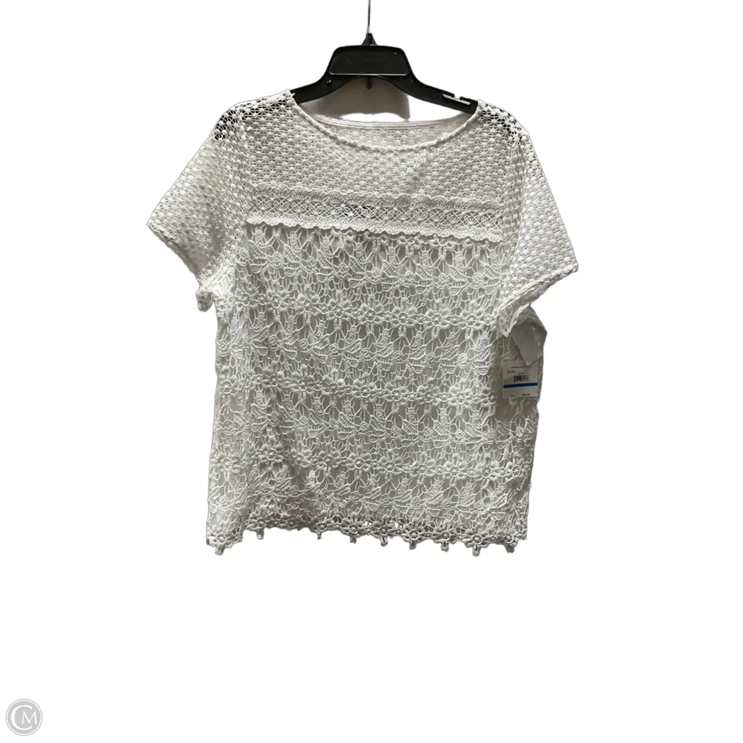 Top Short Sleeve By Rafaella In White, Size: Xl