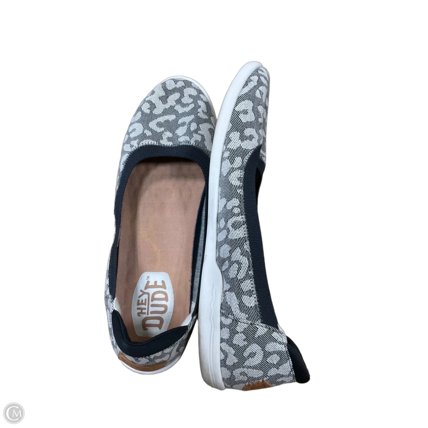 Shoes Flats By Hey Dude In Blue & White, Size: 9