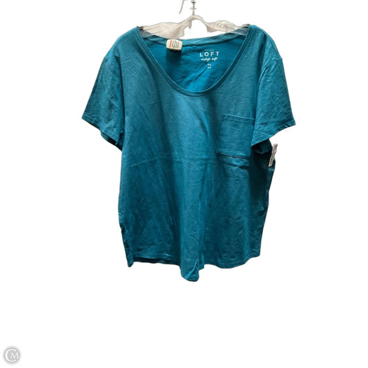 Top Short Sleeve By Loft In Blue, Size: Xl
