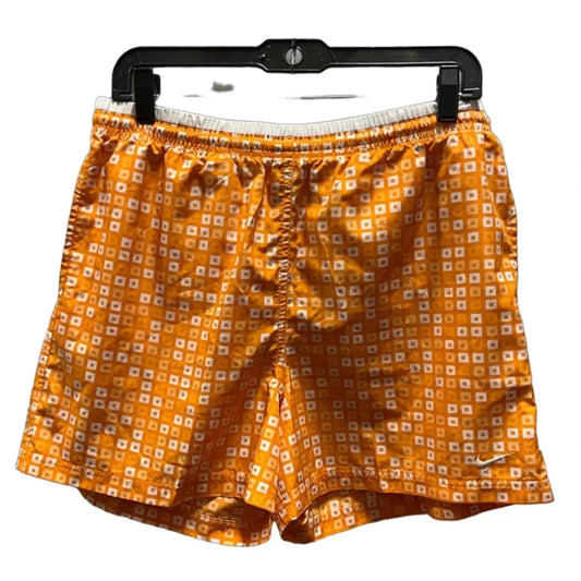 Athletic Shorts By Nike In Orange & White, Size: L