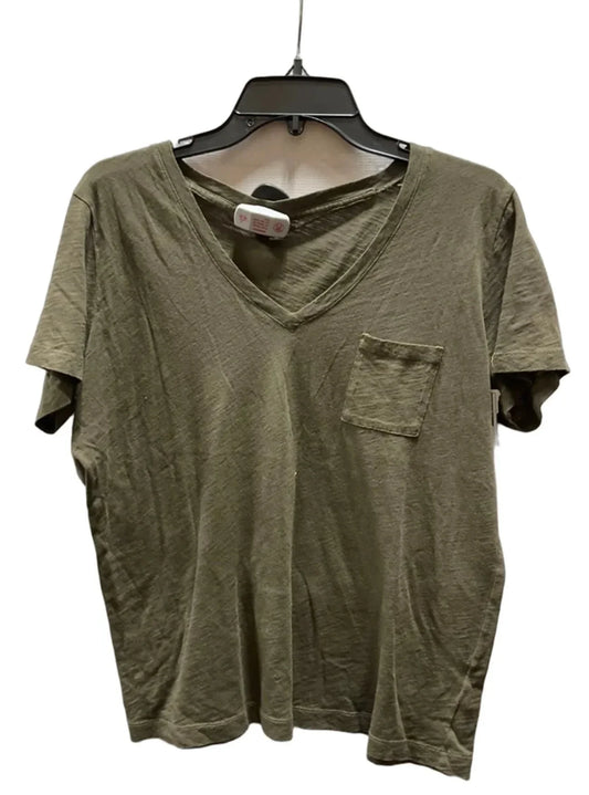 Top Short Sleeve Basic By Madewell In Green, Size: L