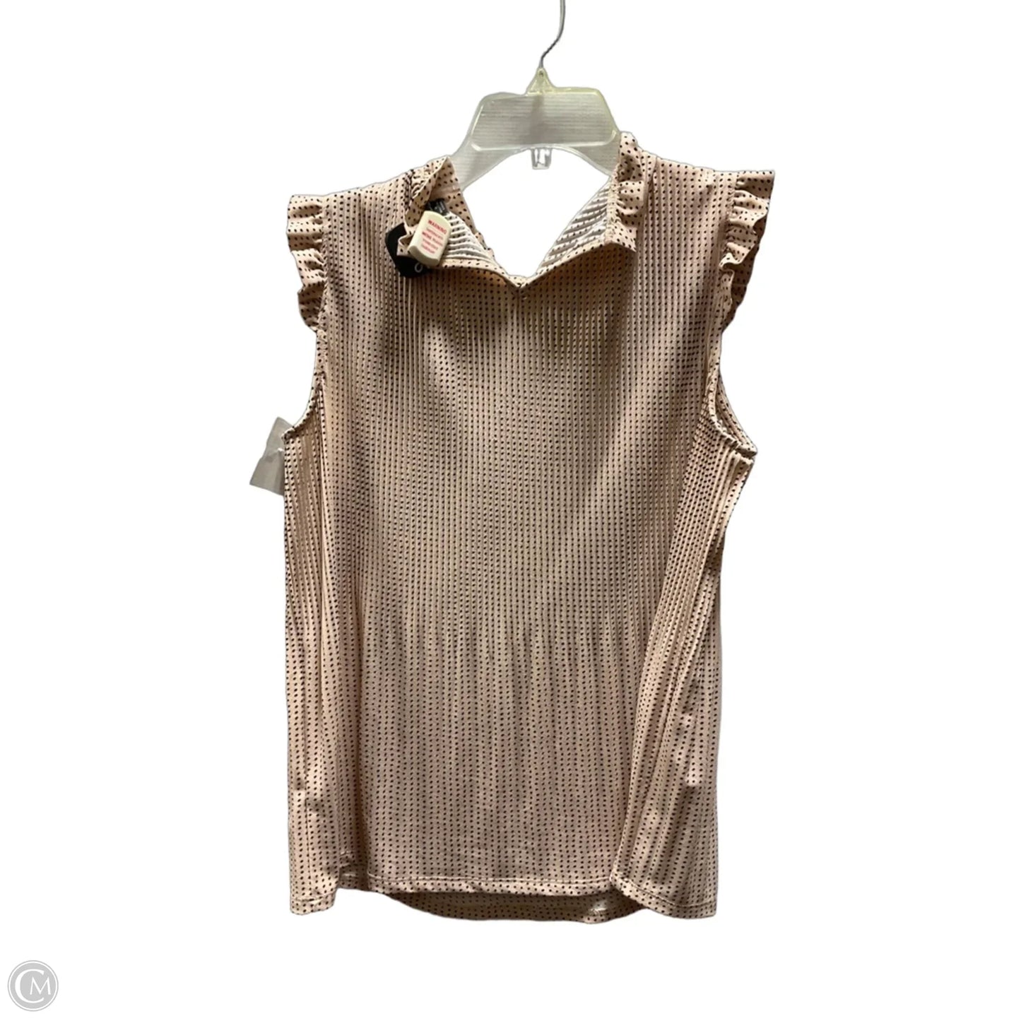 Top Sleeveless By Adrianna Papell In Peach, Size: S