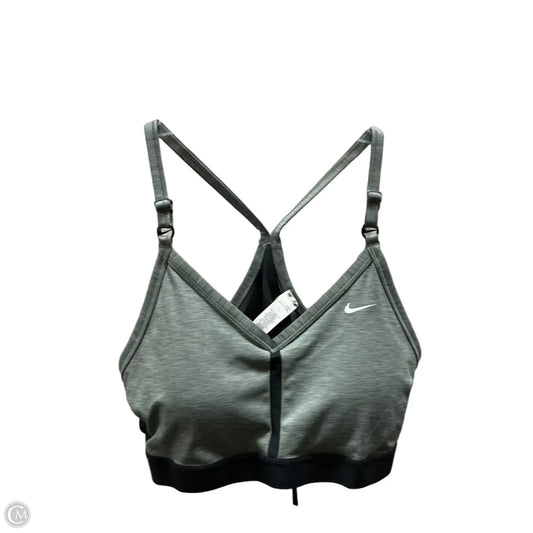 Athletic Bra By Nike In Black & Green, Size: L
