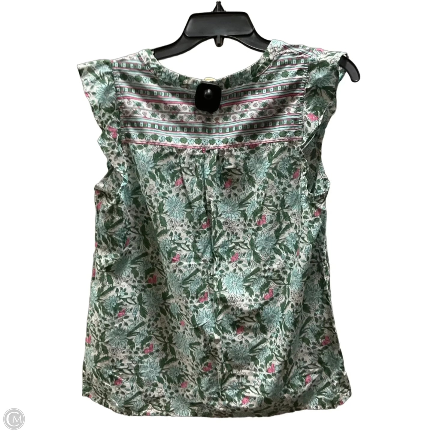 Top Short Sleeve By Talbots In Green, Size: M