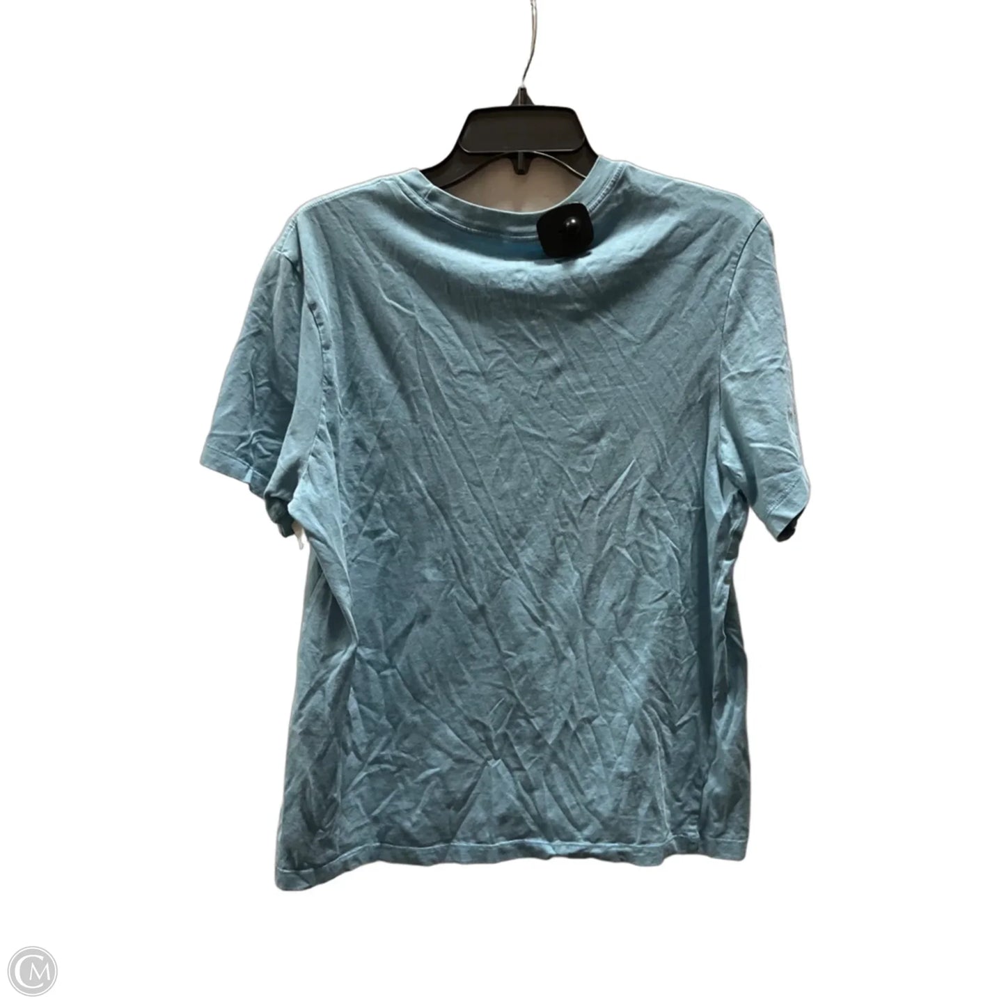 Athletic Top Short Sleeve By Nike In Blue, Size: L