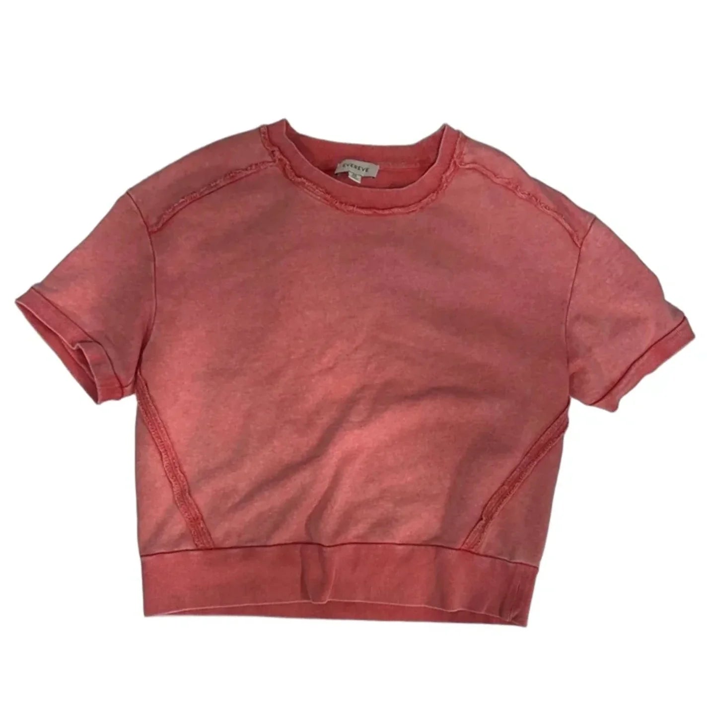 Top Short Sleeve By Evereve In Pink, Size: Xs