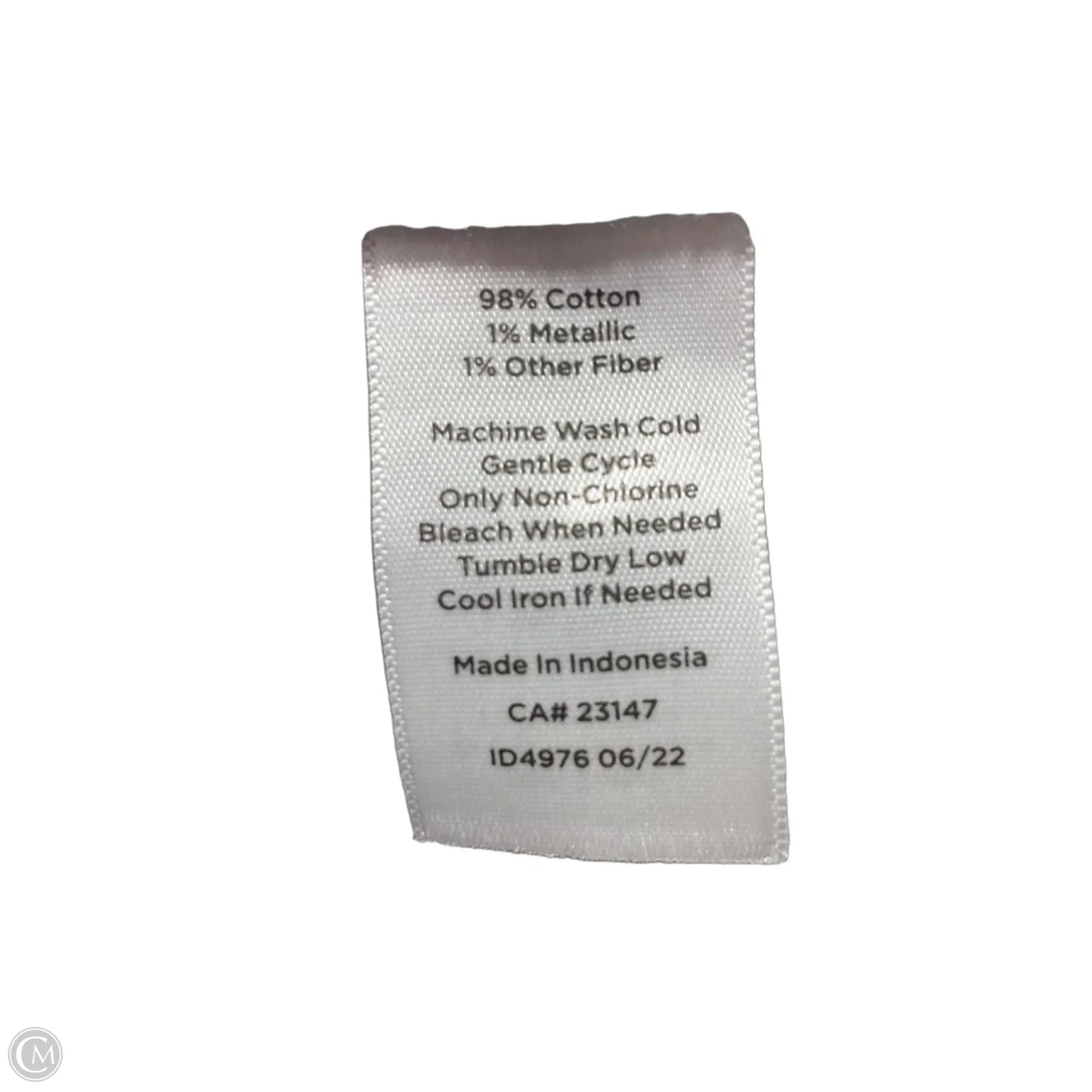 Blouse Long Sleeve By Talbots In Grey & White, Size: L