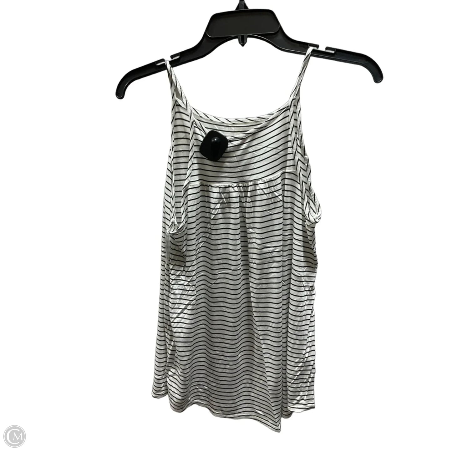 Top Sleeveless By Loft In Black & White, Size: M