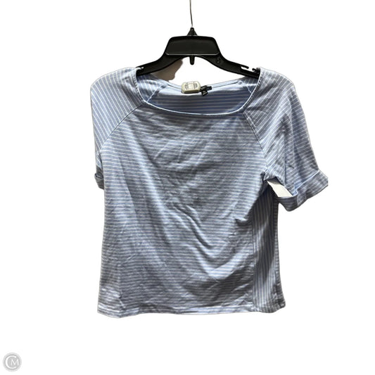 Top Short Sleeve By Talbots In Striped Pattern, Size: M