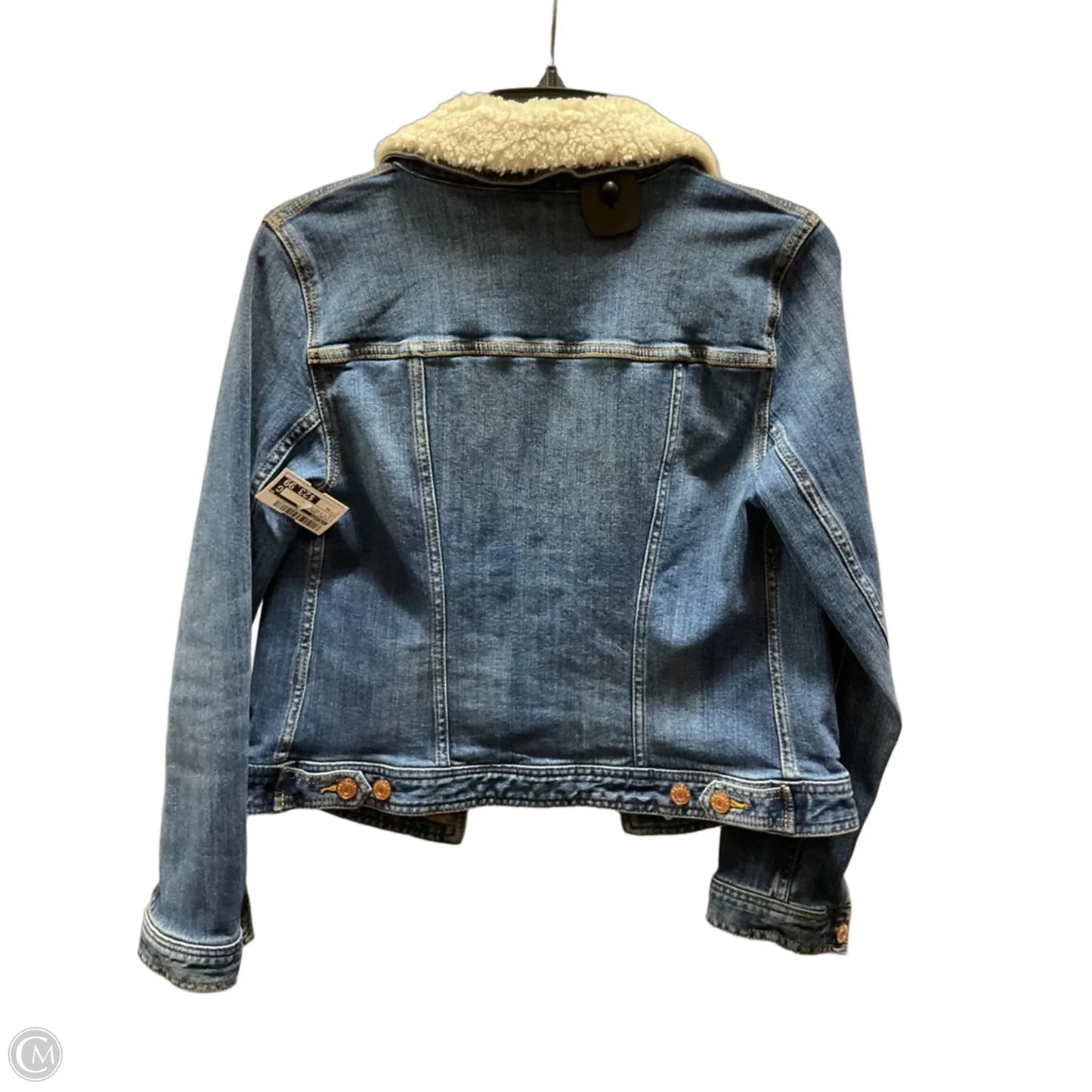 Jacket Denim By Talbots In Blue & White, Size: Xs
