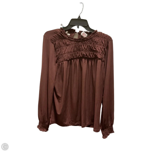 Top Long Sleeve By Maurices In Red, Size: M