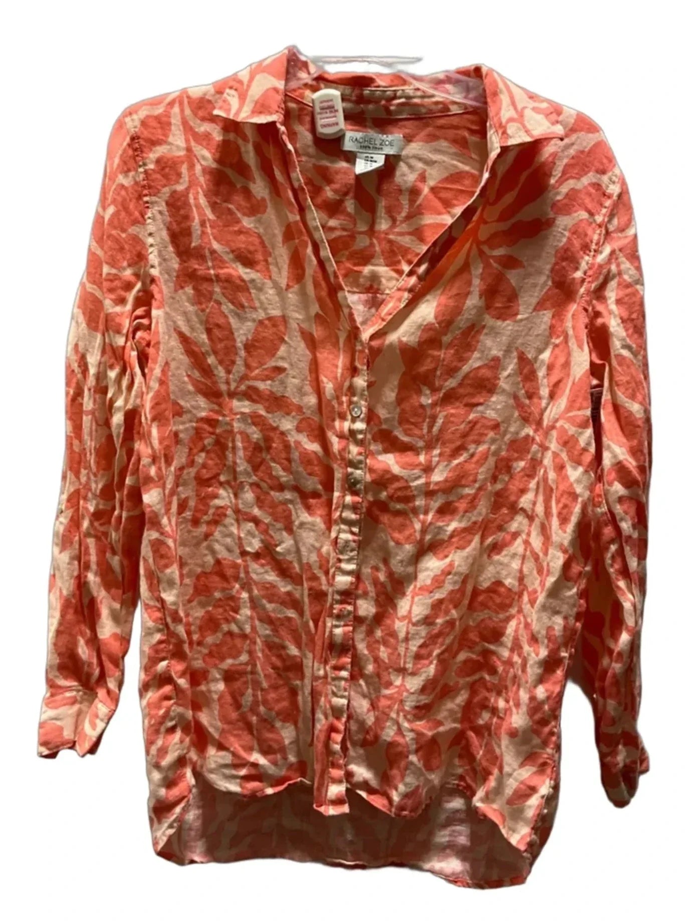 Blouse Long Sleeve By Rachel Zoe In Orange, Size: M
