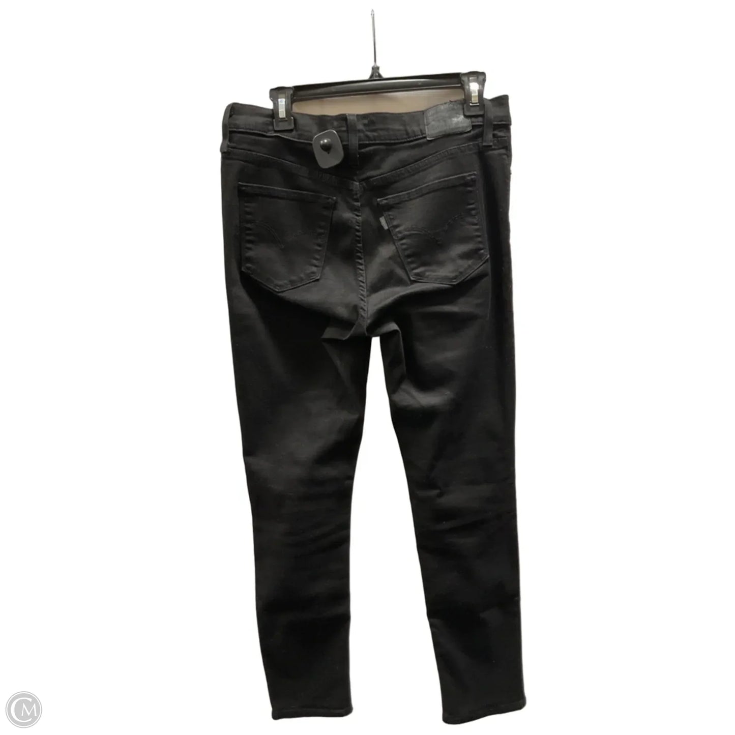 Jeans Skinny By Levis In Black, Size: 8