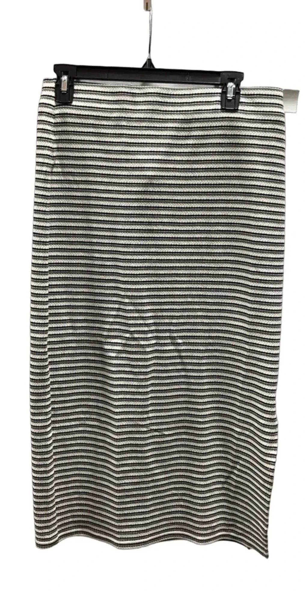Skirt Midi By Loft In Striped Pattern, Size: M