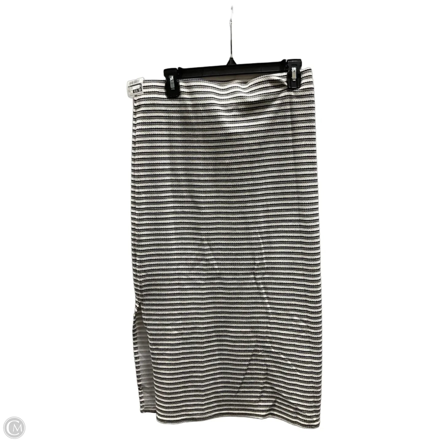 Skirt Midi By Loft In Striped Pattern, Size: M