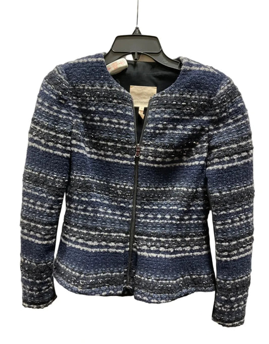 Top Long Sleeve By Rebecca Taylor In Blue, Size: 4