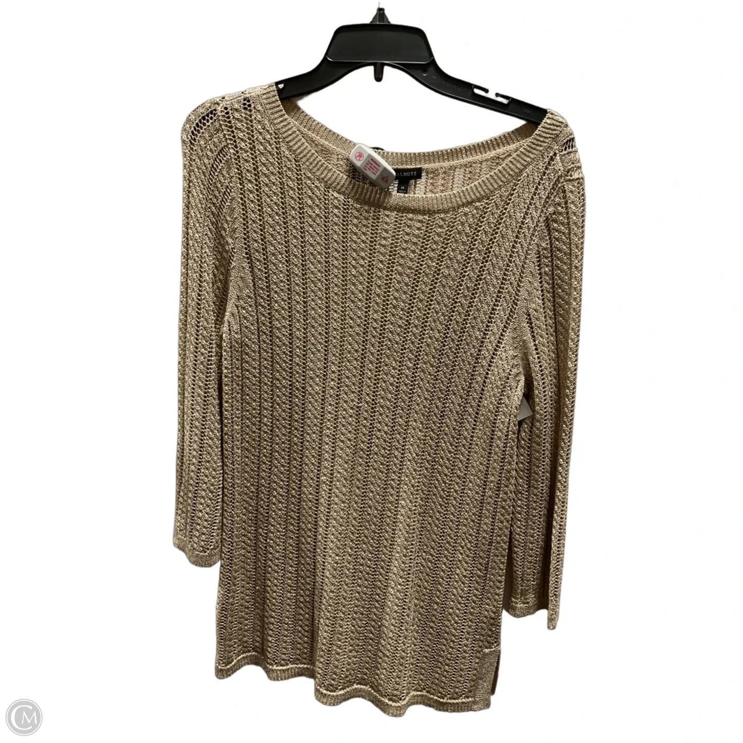Top Long Sleeve By Talbots In Gold, Size: M