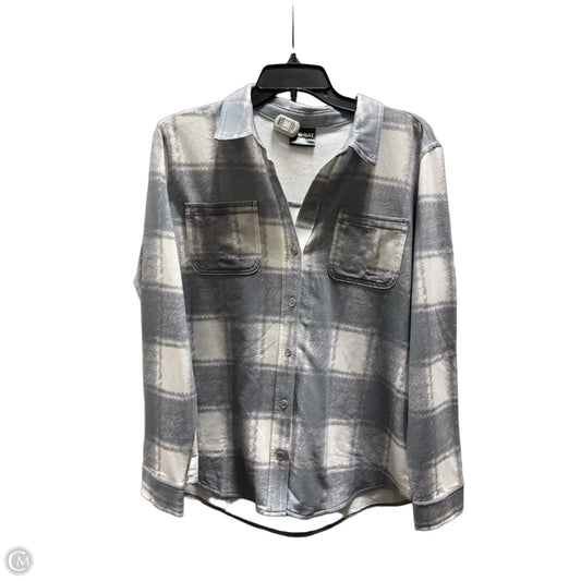 Blouse Long Sleeve By 32 Degrees In Grey, Size: M
