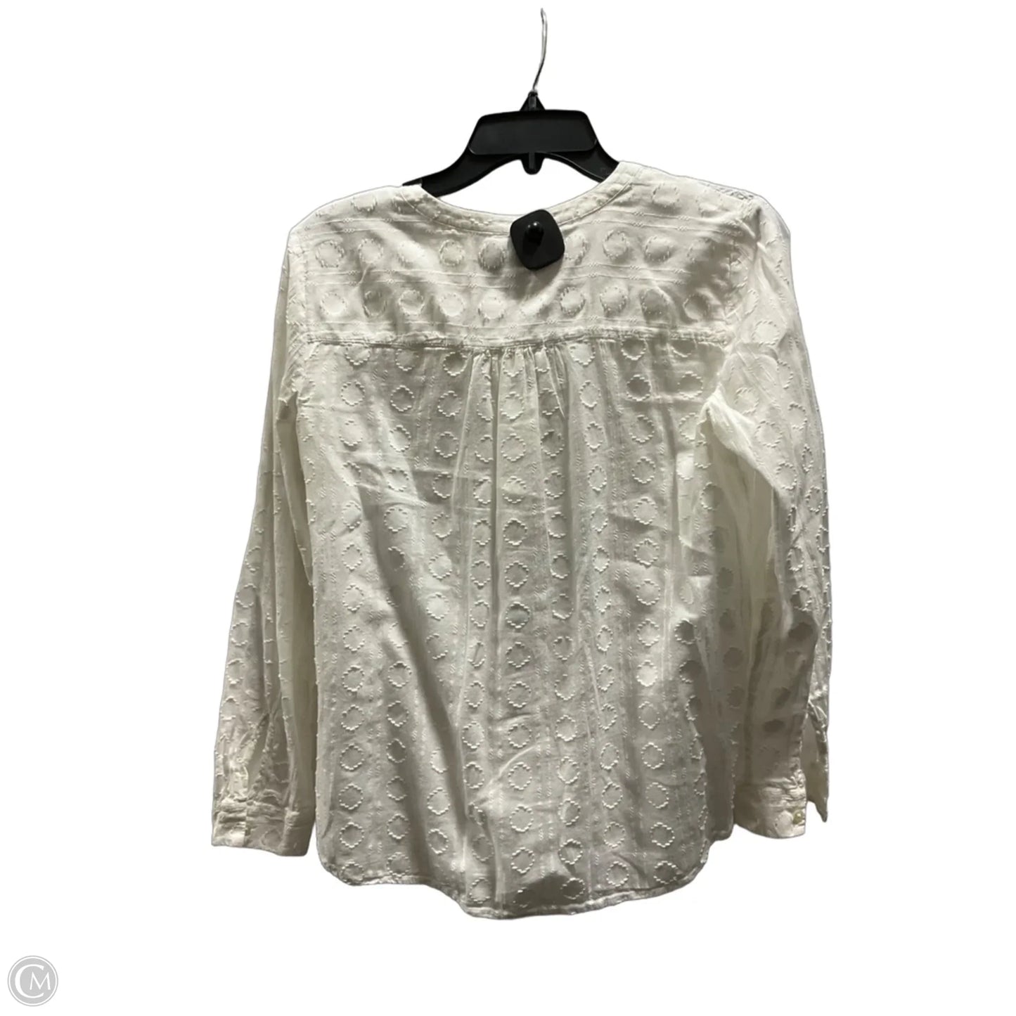 Top Long Sleeve By Loft In White, Size: S