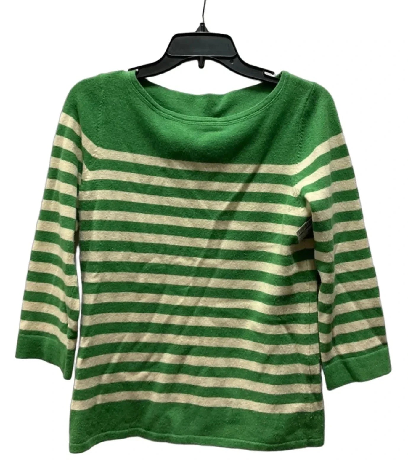 Sweater By J. Crew In Green & White, Size: M