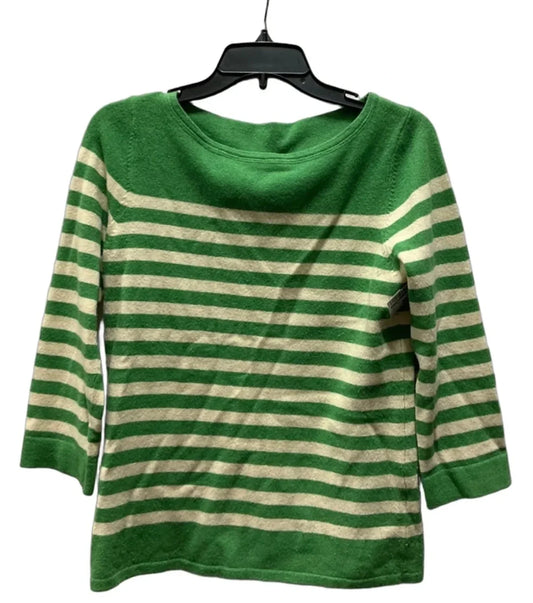 Sweater By J. Crew In Green & White, Size: M