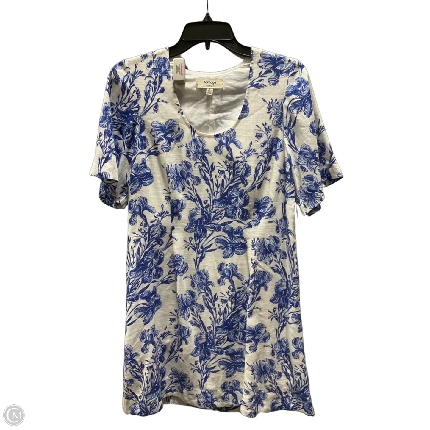 Dress Casual Midi By Porridge In Blue & Cream, Size: S