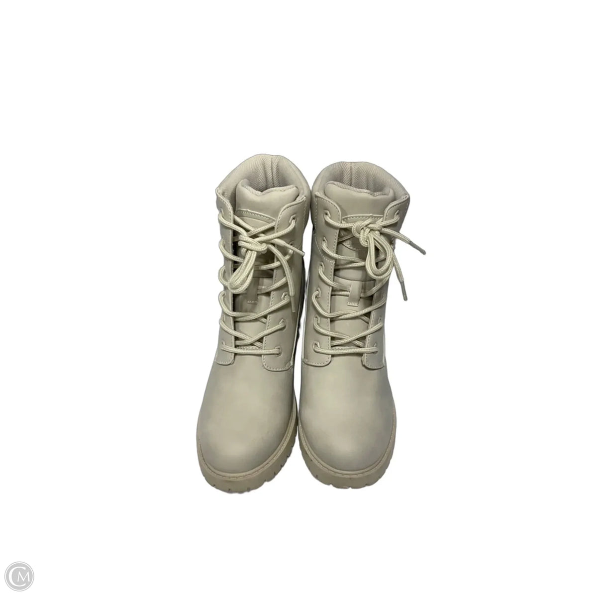 Boots Ankle Heels By Cmf In Cream, Size: 9