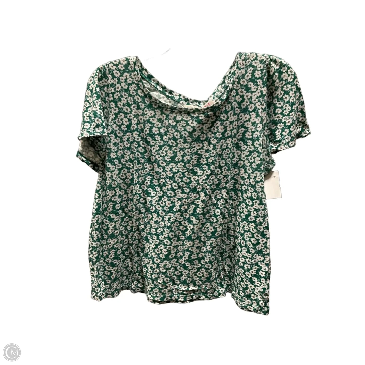 Top Short Sleeve By Lucky Brand In Green, Size: M