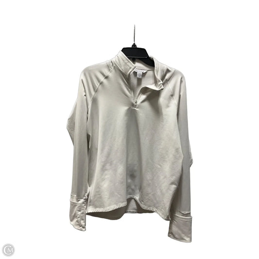 Athletic Top Long Sleeve Collar By Athleta In White, Size: M