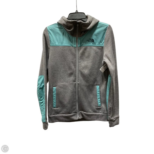 Athletic Sweatshirt Hoodie By The North Face In Blue & Grey, Size: M