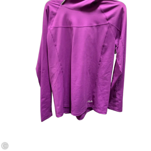 Athletic Sweatshirt Hoodie By Fila In Purple, Size: L