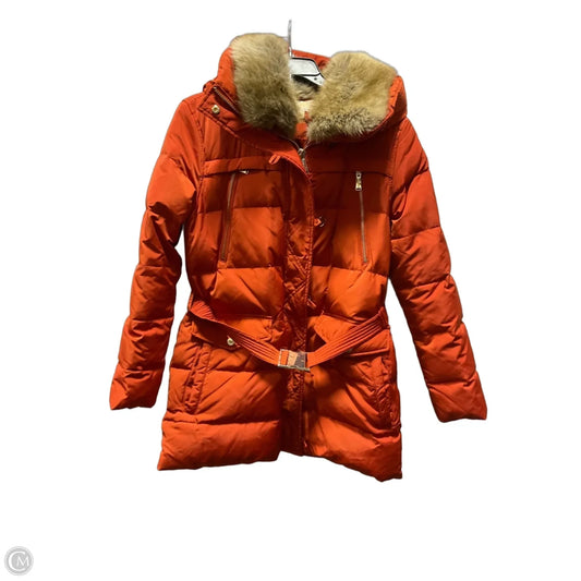 Jacket Puffer & Quilted By Michael By Michael Kors In Orange, Size: L