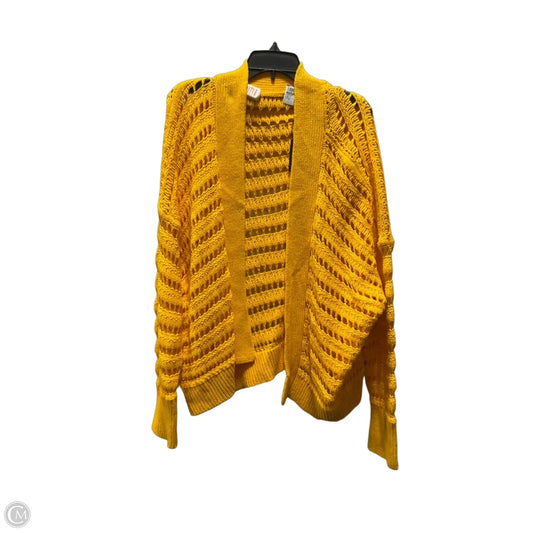 Cardigan By Express In Yellow, Size: Xl