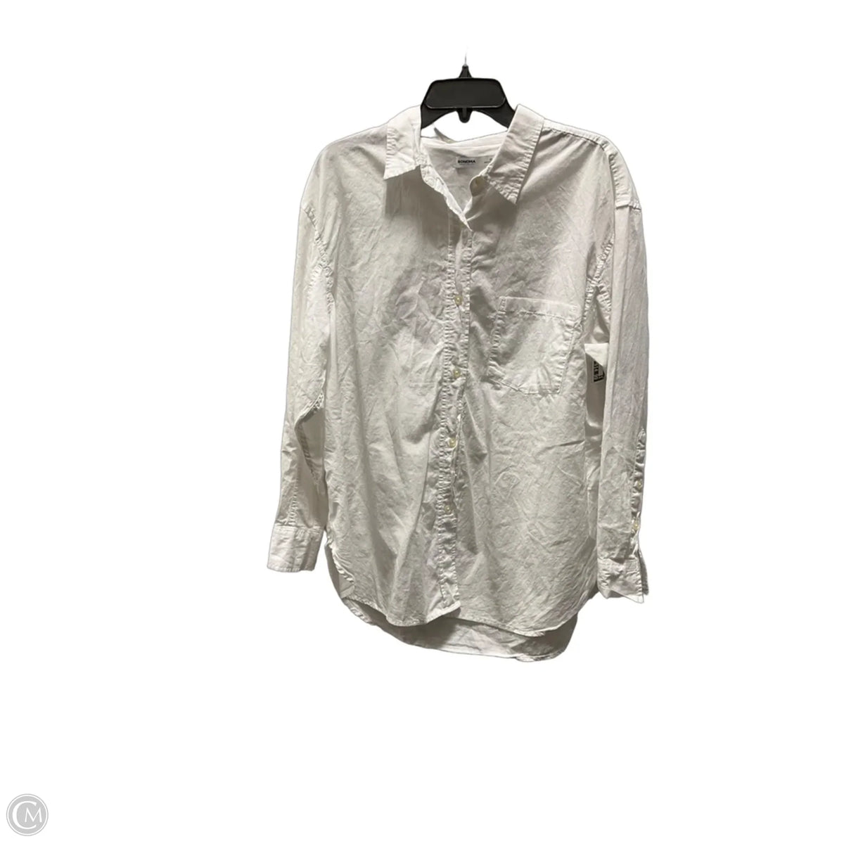 Blouse Long Sleeve By Sonoma In White, Size: Xl