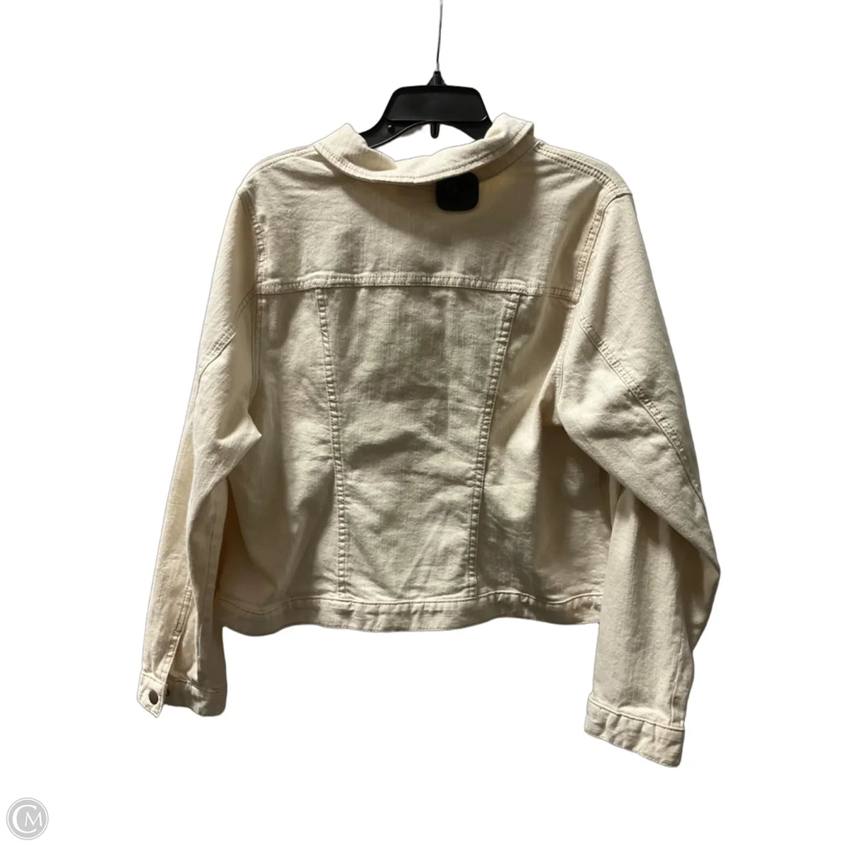 Jacket Denim By Lane Bryant In White, Size: 18