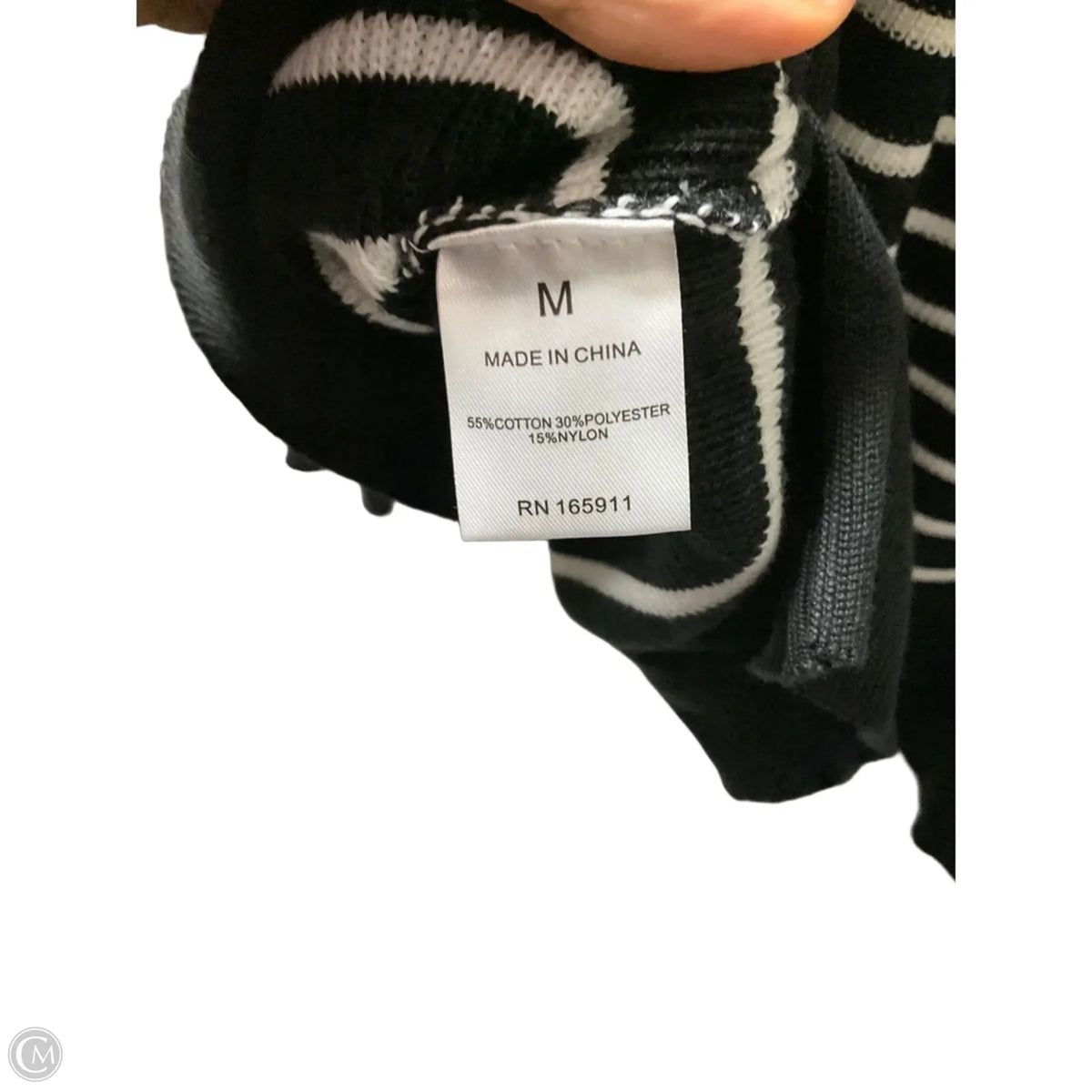 Sweater By Grace + Karma In Black & White, Size: M