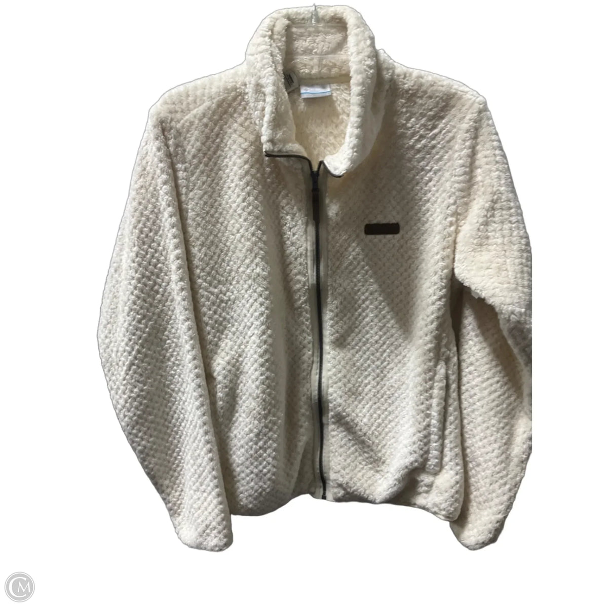 Athletic Jacket By Columbia In Cream, Size: L