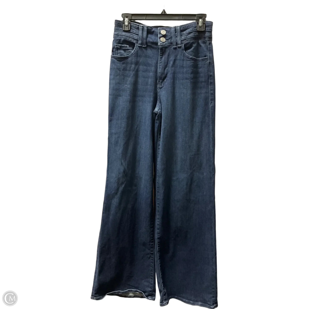 Jeans Wide Leg By Frame In Blue, Size: 4