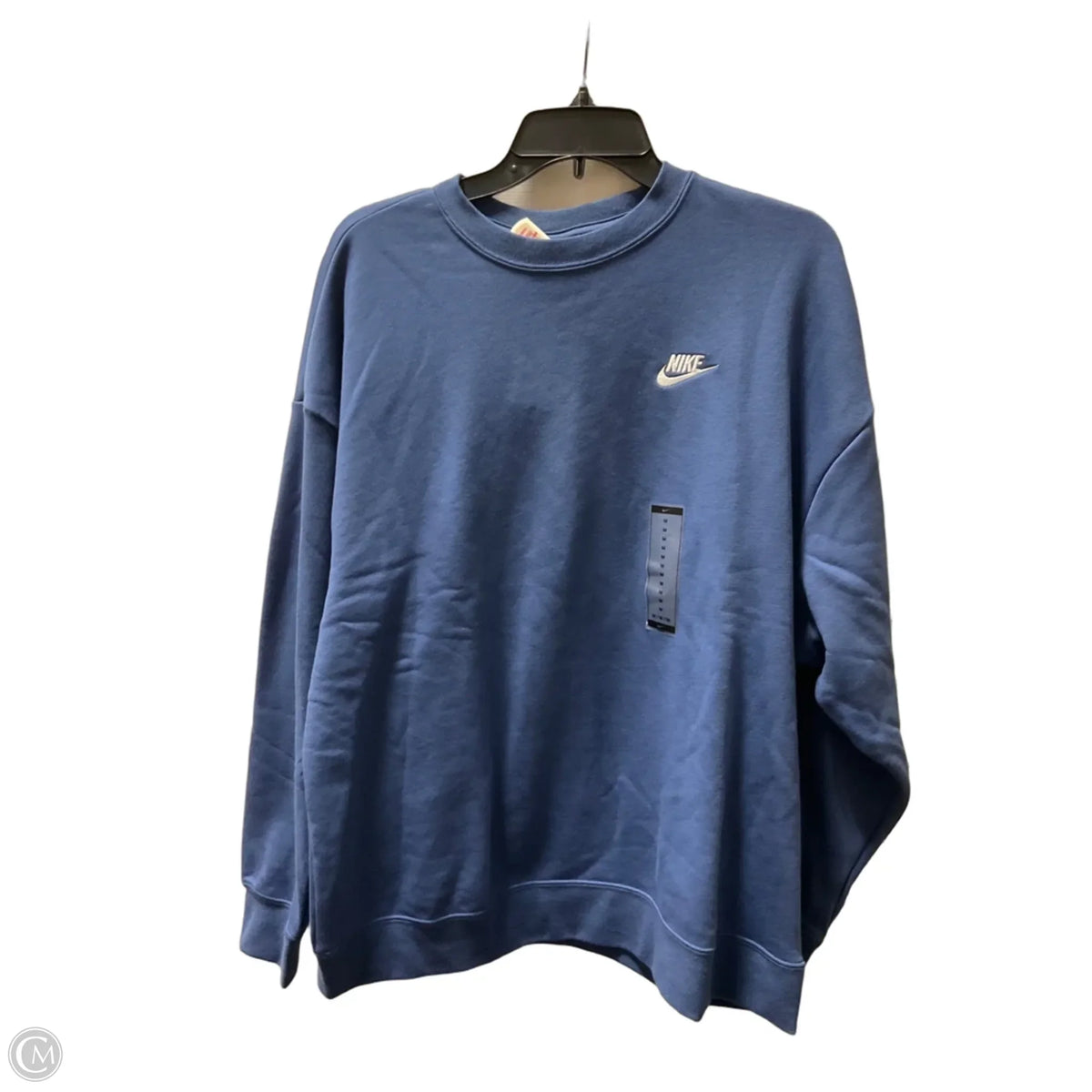 Athletic Sweatshirt Collar By Nike In Blue, Size: M