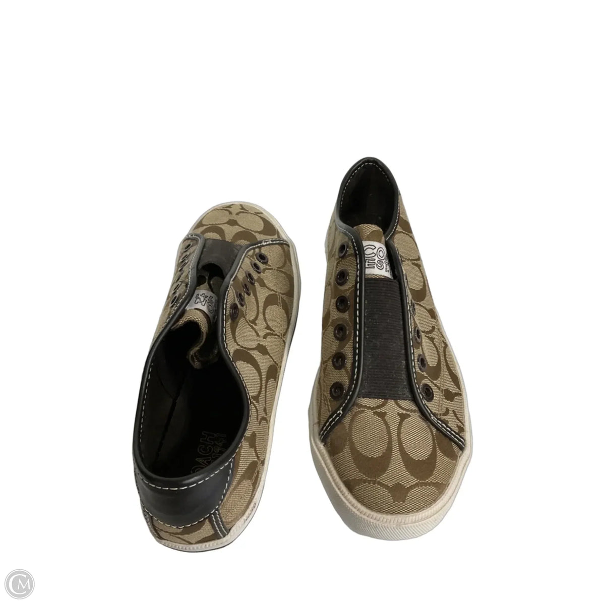 Shoes Designer By Coach In Brown & White, Size: 7